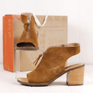 Latigo Venice Brown Suede Block Heel Booties Women's 7.5